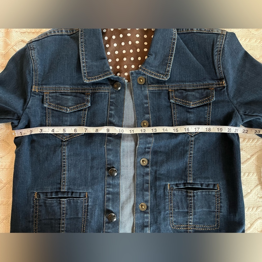 GINGERsnaps Brand Dark Denim Jacket Women’s Size Medium - Picture 15 of 16